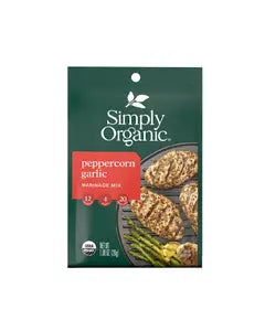 Simply Organic Peppercorn Garlic Marinade Mix 1.00 oz