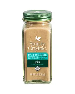 Simply Organic Jerk Rotisserie Style Seasoning 2.65 oz.