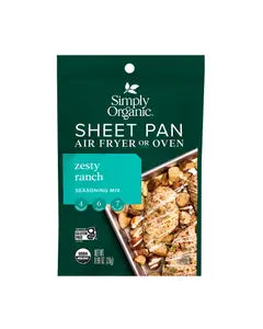 Simply Organic Sheet Pan Seasoning, Zesty Ranch 0.99 oz